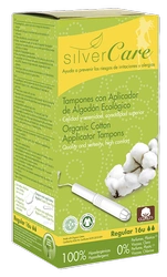 MASMI Silver Care Tampony Z Aplikatorem Z Bawełny Organicznej Regular 16szt