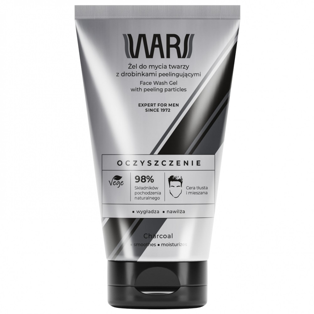 WARS Expert For Men Oczyszczający Żel Do Mycia Twarzy Charcoal 150ml