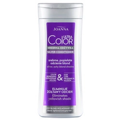 JOANNA Ultra Color Silver Conditioner For Blond Lightened &amp; Grey Hair Odżywka Do Włosów Blond, Rozjaśnianych I Siwych Eliminujący Żołtawy Odcień 200g