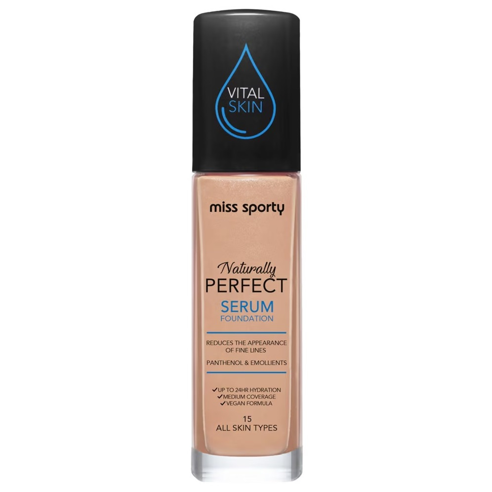 MISS SPORTY Naturally Perfect All Skin Serum Foundation Podkład Do Twarzy 15 Cold 30ml