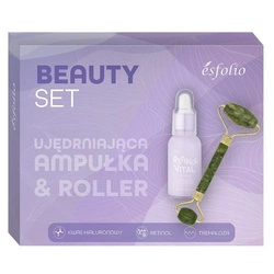 ESFOLIO SET Ujędrniająca Ampułka Do Twarzy 30ml + Jadeit Roller Do Twarzy