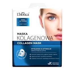 L'BIOTICA Collagen Mask Kolagenowa Maska Wygładzająco-liftngująca Na Tkaninie 23ml