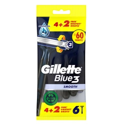 GILLETTE Blue3 Smooth Maszynki Jednorazowe 6 Sztuk