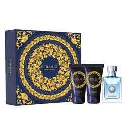 SET VERSACE Pour Homme EDT Spray 50ml + AFTER SHAVE BALM 50ml + SHOWER GEL 50ml