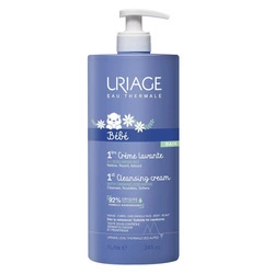 URIAGE Bebe 1st Cleansing Cream Face, Body &amp; Scalp Krem Oczyszczający Dla Dzieci Do Twarzy, Ciała I Skóry Głowy 1000ml